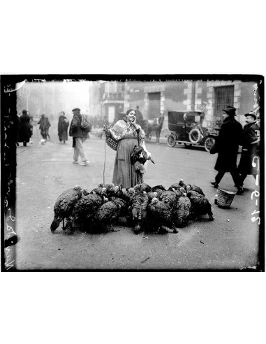 Vendedora de pavos en la plaza de...